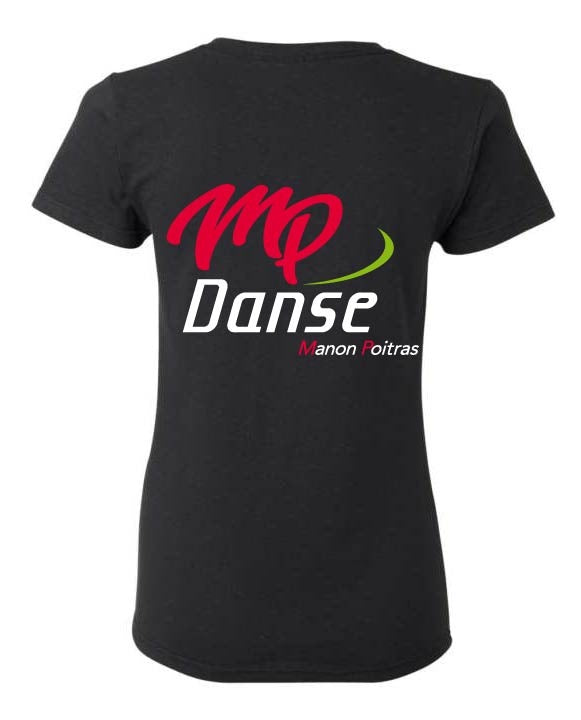 T-Shirt col en V Sport école de danse Manon Poitras