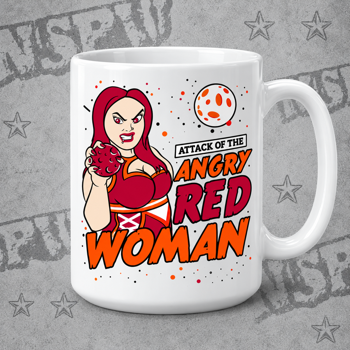 Angry Red Woman — tasse