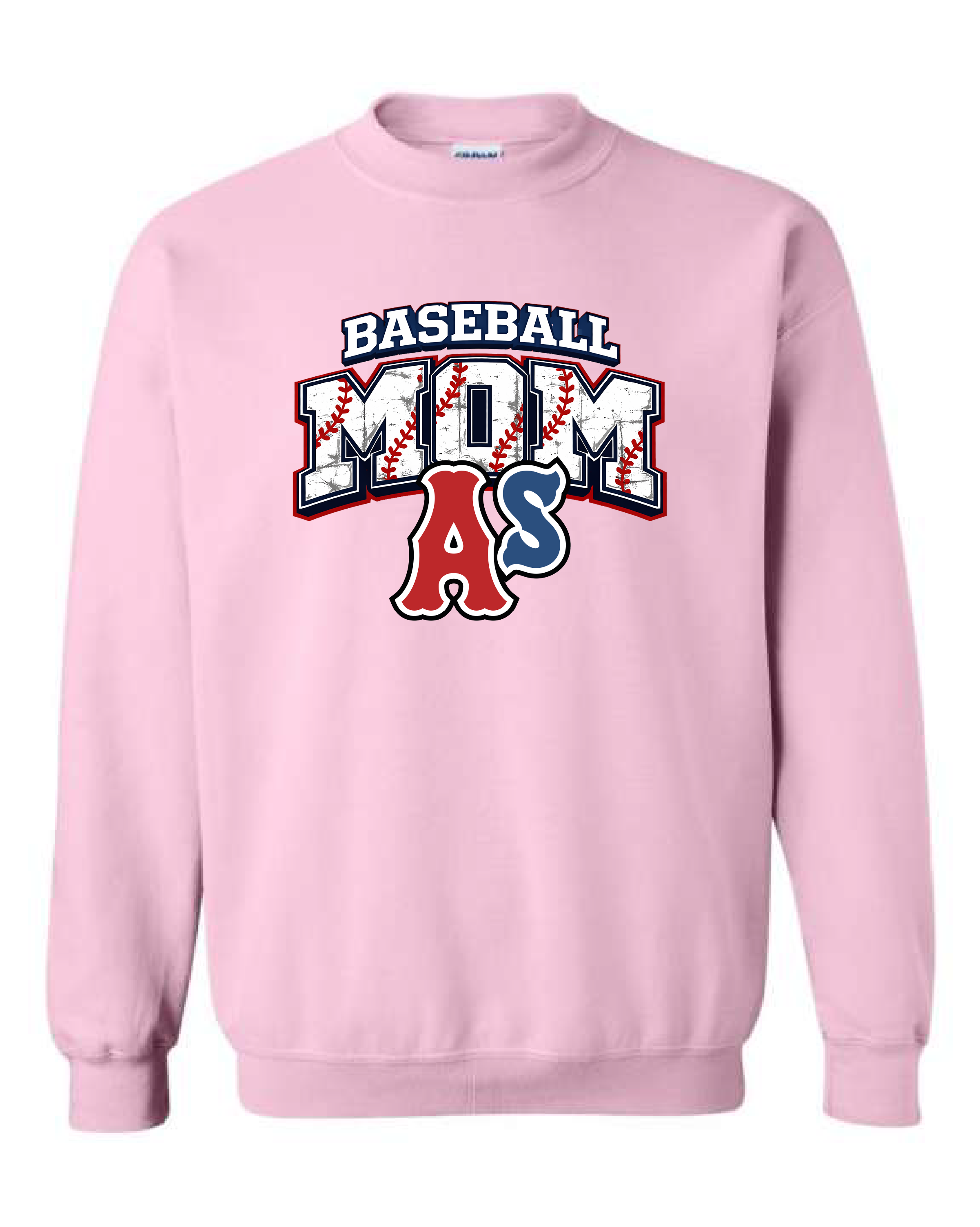Crewneck Baseball Mom As du grand Portneuf
