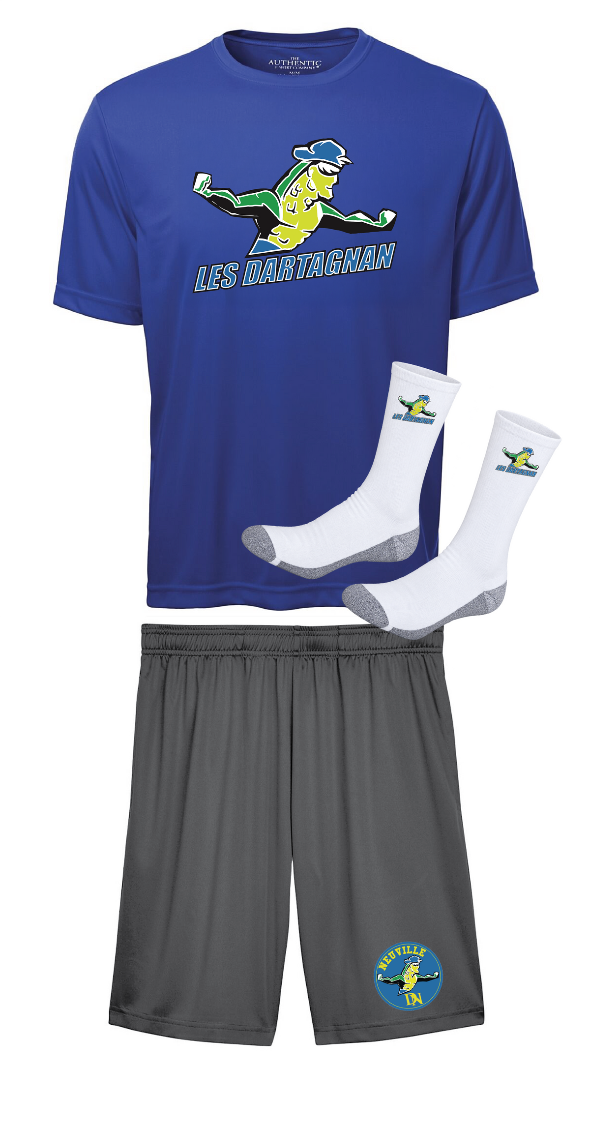 Ensemble sportif Les Dartagnan – chandail, short et bas